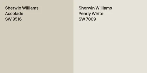 SW 9516 Accolade vs SW 7009 Pearly White