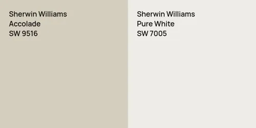 SW 9516 Accolade vs SW 7005 Pure White