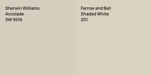 SW 9516 Accolade vs 201 Shaded White