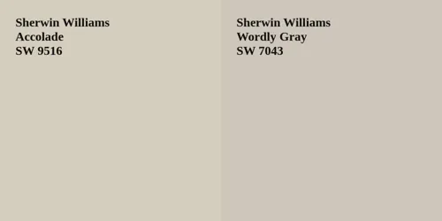 SW 9516 Accolade vs SW 7043 Wordly Gray