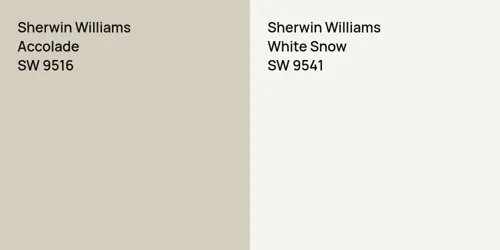 SW 9516 Accolade vs SW 9541 White Snow