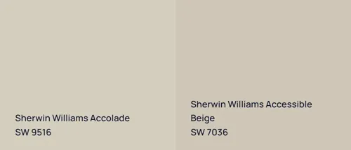 SW 9516 Accolade vs SW 7036 Accessible Beige