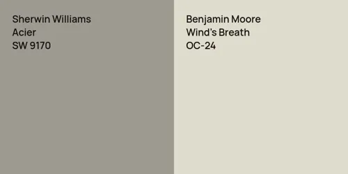 SW 9170 Acier vs OC-24 Wind's Breath