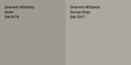 SW 9170 Acier vs SW 7017 Dorian Gray