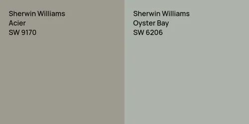 SW 9170 Acier vs SW 6206 Oyster Bay