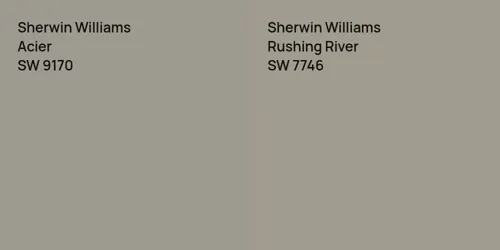 SW 9170 Acier vs SW 7746 Rushing River