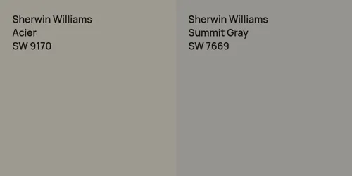 SW 9170 Acier vs SW 7669 Summit Gray