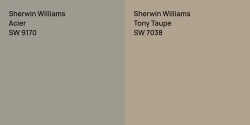 SW 9170 Acier vs SW 7038 Tony Taupe