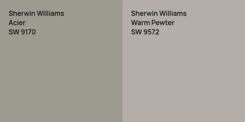 SW 9170 Acier vs SW 9572 Warm Pewter