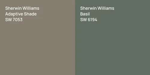 SW 7053 Adaptive Shade vs SW 6194 Basil