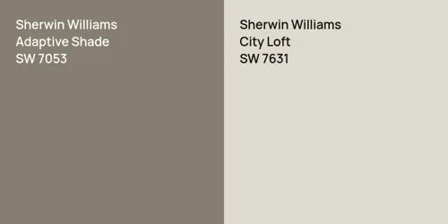 SW 7053 Adaptive Shade vs SW 7631 City Loft