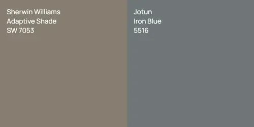 SW 7053 Adaptive Shade vs 5516 Iron Blue