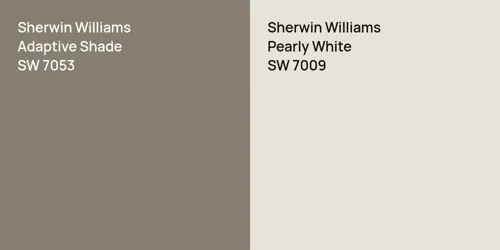 SW 7053 Adaptive Shade vs SW 7009 Pearly White