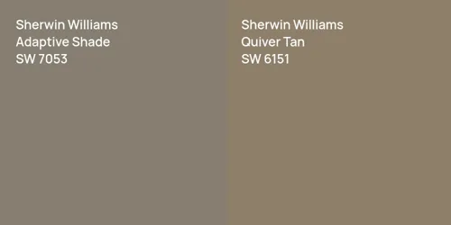 SW 7053 Adaptive Shade vs SW 6151 Quiver Tan