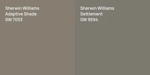 SW 7053 Adaptive Shade vs SW 9594 Settlement