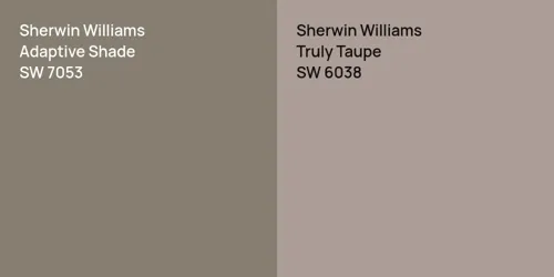 SW 7053 Adaptive Shade vs SW 6038 Truly Taupe