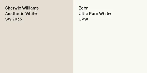 SW 7035 Aesthetic White vs UPW Ultra Pure White