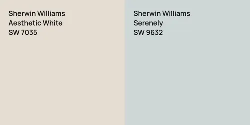 SW 7035 Aesthetic White vs SW 9632 Serenely