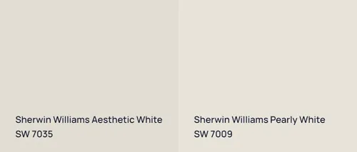 SW 7035 Aesthetic White vs SW 7009 Pearly White