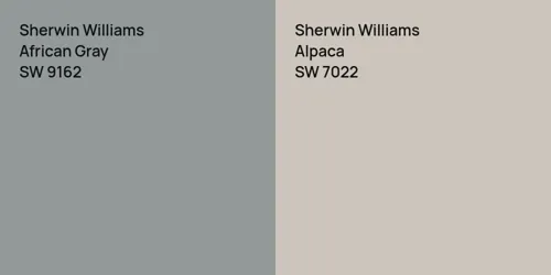 SW 9162 African Gray vs SW 7022 Alpaca