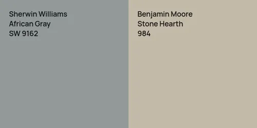 SW 9162 African Gray vs 984 Stone Hearth