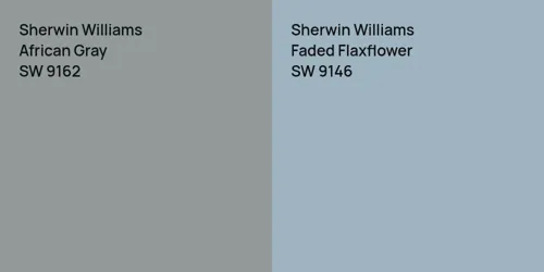 SW 9162 African Gray vs SW 9146 Faded Flaxflower