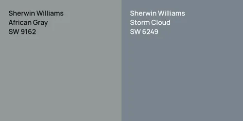 SW 9162 African Gray vs SW 6249 Storm Cloud