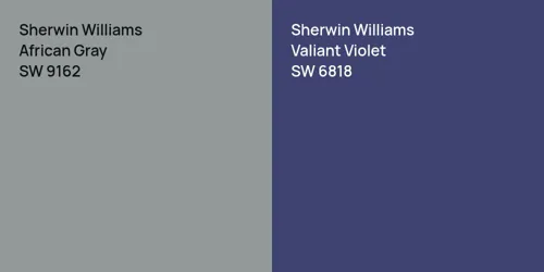 SW 9162 African Gray vs SW 6818 Valiant Violet