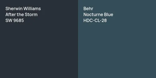 SW 9685 After the Storm vs HDC-CL-28 Nocturne Blue