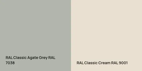 RAL 7038 Agate Grey vs RAL 9001  Cream