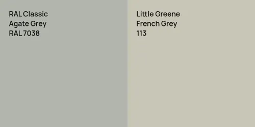 RAL 7038 Agate Grey vs 113 French Grey