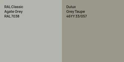 RAL 7038 Agate Grey vs 46YY 33/057 Grey Taupe