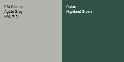 RAL 7038 Agate Grey vs null Highland Green