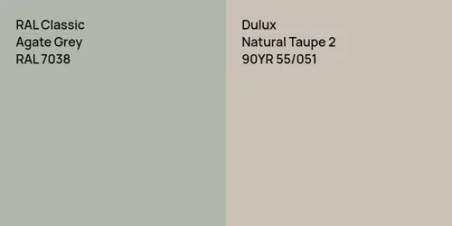 RAL 7038 Agate Grey vs 90YR 55/051 Natural Taupe 2