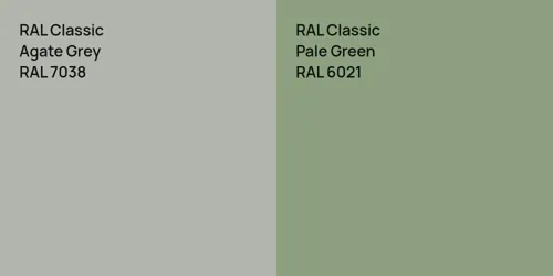 RAL 7038 Agate Grey vs RAL 6021 Pale Green