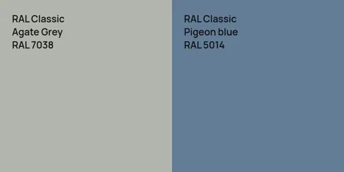 RAL 7038 Agate Grey vs RAL 5014 Pigeon blue