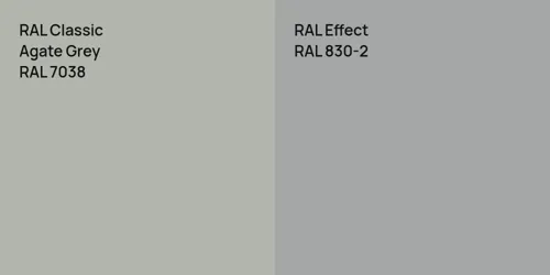 RAL 7038 Agate Grey vs RAL 830-2 