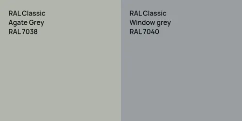 RAL 7038 Agate Grey vs RAL 7040  Window grey