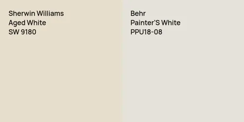 SW 9180 Aged White vs PPU18-08 Painter'S White