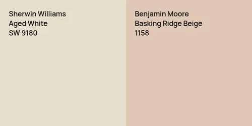 SW 9180 Aged White vs 1158 Basking Ridge Beige