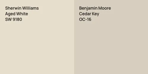 SW 9180 Aged White vs OC-16 Cedar Key