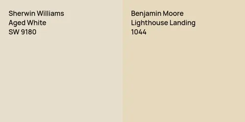 SW 9180 Aged White vs 1044 Lighthouse Landing