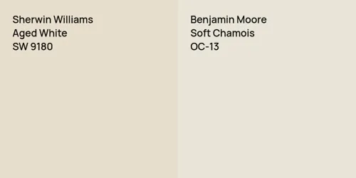 SW 9180 Aged White vs OC-13 Soft Chamois