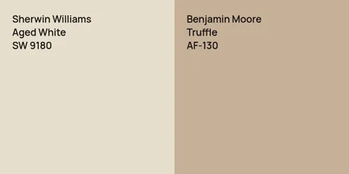 SW 9180 Aged White vs AF-130 Truffle