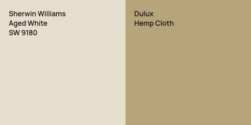 SW 9180 Aged White vs  Hemp Cloth