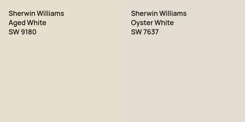 SW 9180 Aged White vs SW 7637 Oyster White