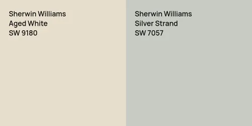 SW 9180 Aged White vs SW 7057 Silver Strand