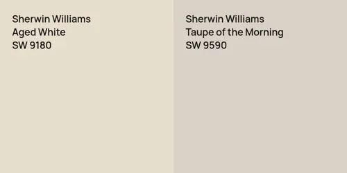 SW 9180 Aged White vs SW 9590 Taupe of the Morning