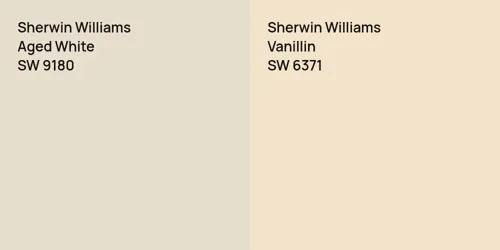 SW 9180 Aged White vs SW 6371 Vanillin