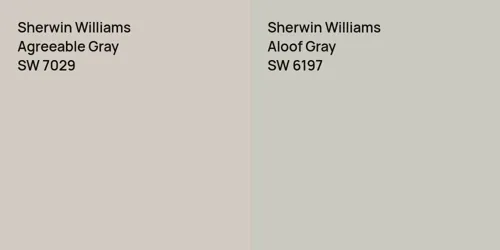 SW 7029 Agreeable Gray vs SW 6197 Aloof Gray